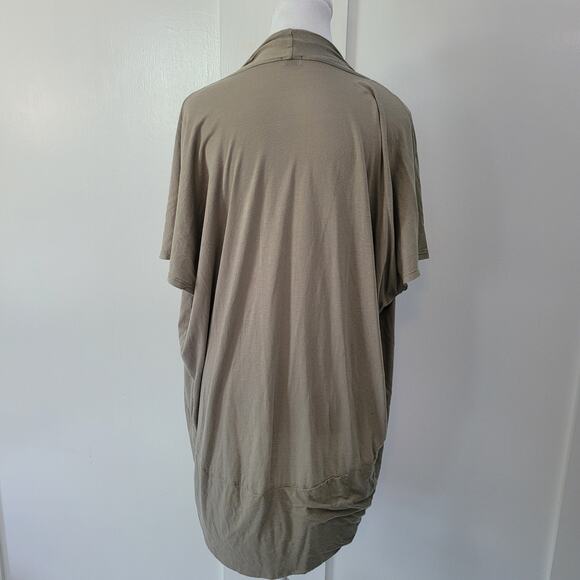 Splendid Size S Open Front Waterfall Cardigan Short Sleeve Lightweight Drape - Picture 3 of 9